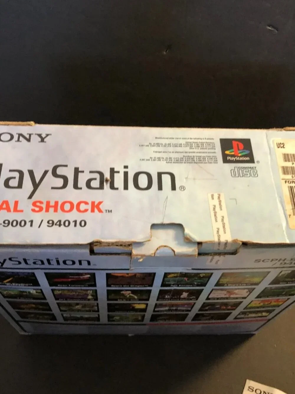 Sony PlayStation 1 PS1 Dual Shock 90s Original BOX ONLY NO FOAM/INSERTS READ